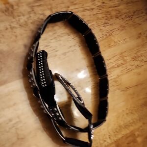 Elegant Black and Silver Women's Belt